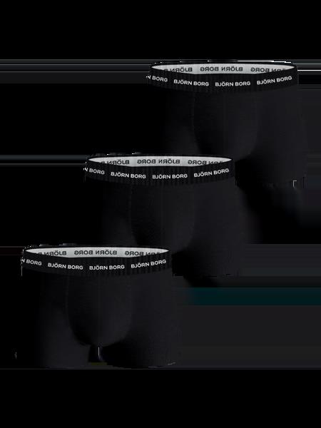 Björn Borg Cotton Stretch Trunks 3-pack Sort, S