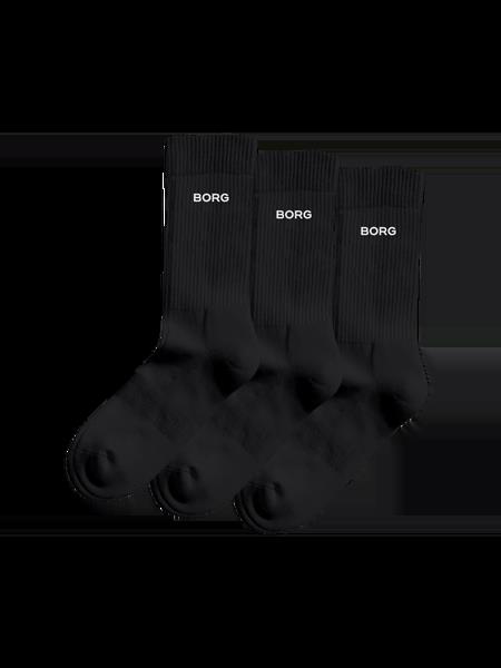 Björn Borg Essential Crew Socks 3-pack Sort, 35-38