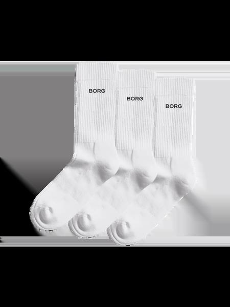 Björn Borg Essential Crew Socks 3-pack Hvid, 35-38