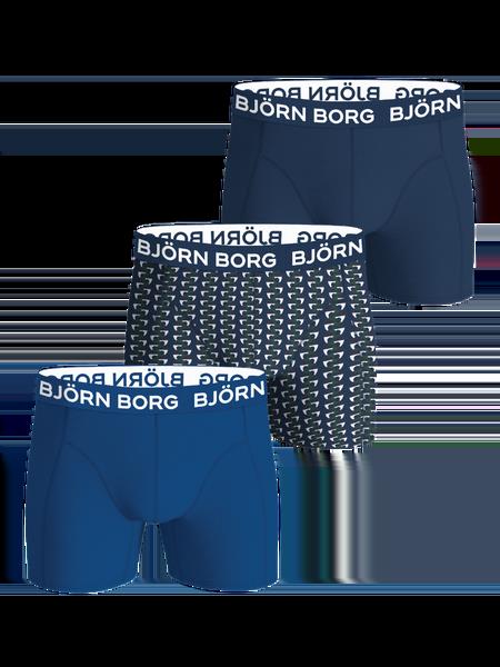 Björn Borg Cotton Stretch Boxers 3-pack Blå, 170