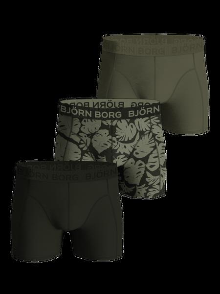 Björn Borg Cotton Stretch Boxer 3-pack Grøn, XXL