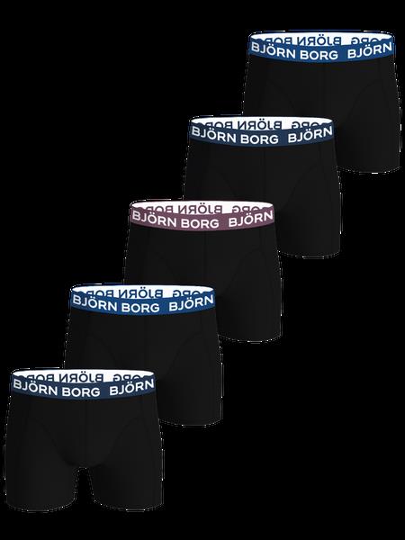 Björn Borg Cotton Stretch Boxers 5-pack Sort, M