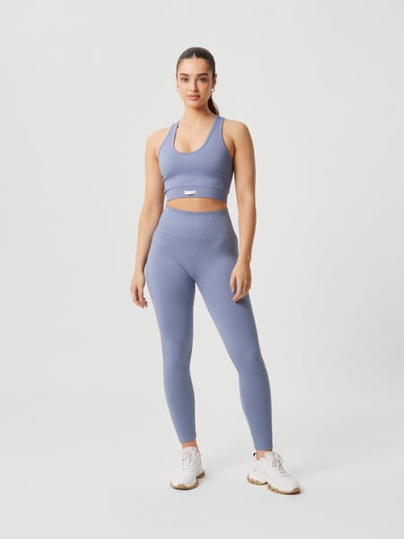 Björn Borg Borg Seamless Rib Tights Blå, XS