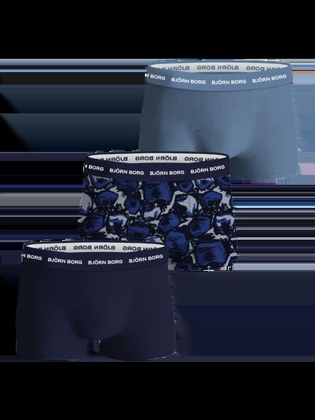 Björn Borg Cotton Stretch Trunks 3-pack Blå, M