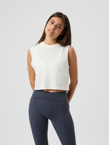 Björn Borg Borg Cropped Tank Top Hvid, M