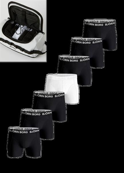 Björn Borg Cotton Stretch Boxer + Wash Bag 7-pack Multi, XXL