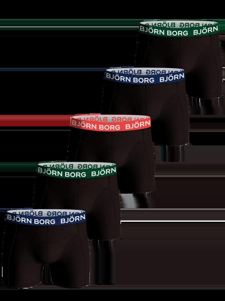 Björn Borg Cotton Stretch Boxer 5-pack Sort, XL