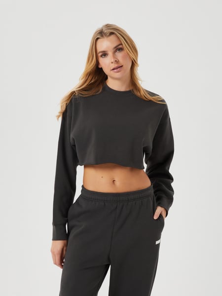 Björn Borg Studio Oversized Cropped Crew Grøn, L