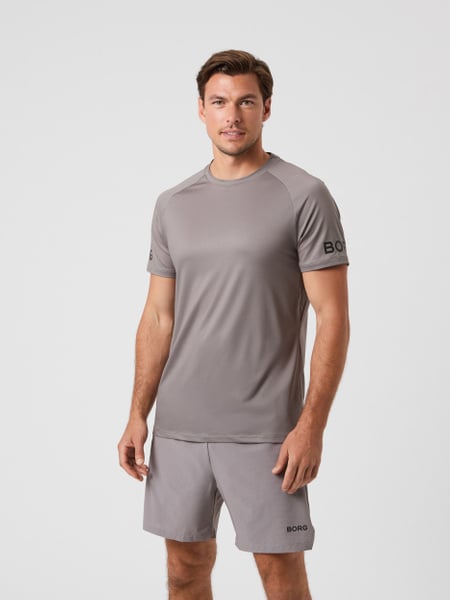 Björn Borg Borg Mesh Panel T-shirt Grå, S