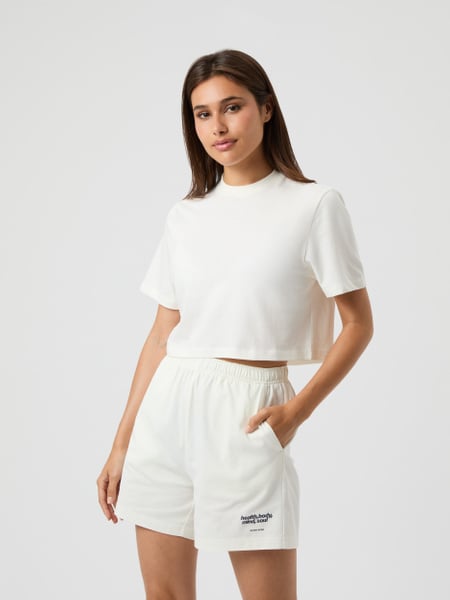 Björn Borg Studio Oversized Cropped T-shirt Hvid, XS