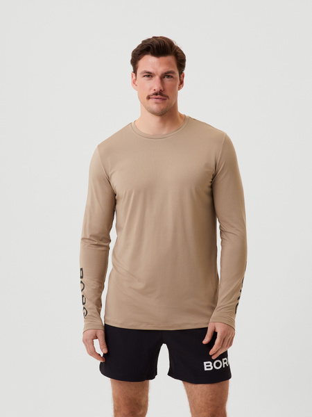 Björn Borg Borg Long Sleeve T-shirt Beige, XL