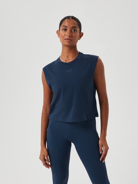 Björn Borg Borg Cropped Tank Marineblå, XL