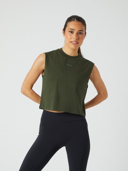 Björn Borg Borg Cropped Tank Grøn, XXL