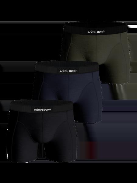 Björn Borg Premium Cotton Stretch Boxer 3-pack Sort, L