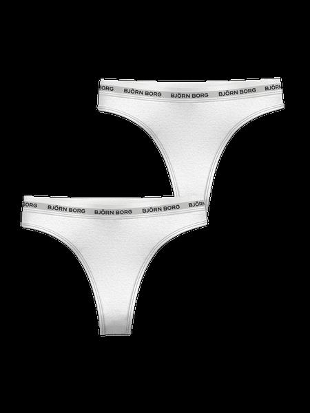 Björn Borg Core Logo Thong 2-pack Hvid, XS