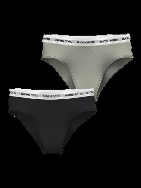 Björn Borg Core Logo High Waist Brief 2-pack Grøn, S