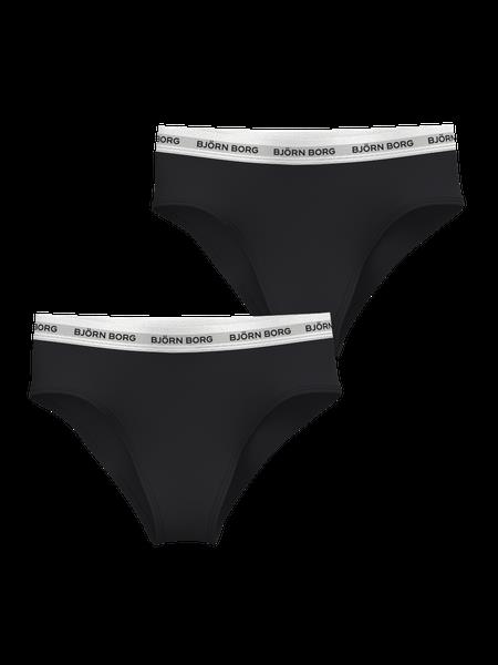 Björn Borg Core Logo High Waist Brief 2-pack Sort, S