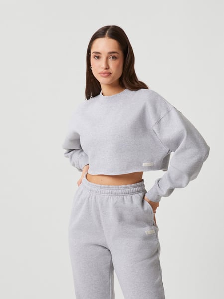 Björn Borg Studio Oversized Cropped Crew Grå, S