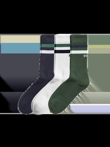 Björn Borg Core Crew Socks 3-pack Grøn, 41-45