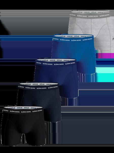 Björn Borg Cotton Stretch Boxer 5-pack Sort, XL