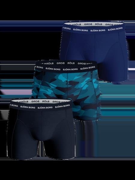 Björn Borg Cotton Stretch Boxer 3-pack Marineblå, XL