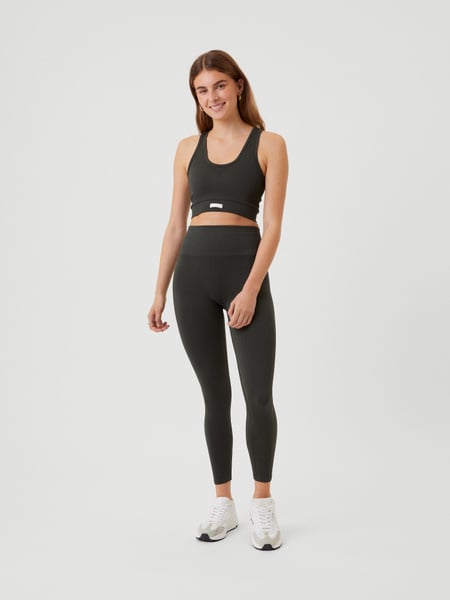 Björn Borg Studio Seamless Rib Tights Grøn, M