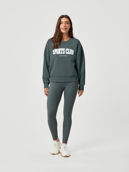 Björn Borg Studio Highwaist Rib Tights Grøn, S