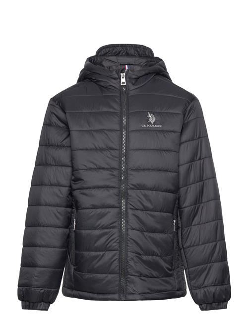 Se Uspa Hooded Quilted Jacket U.S. Polo Assn. Black ved Booztlet