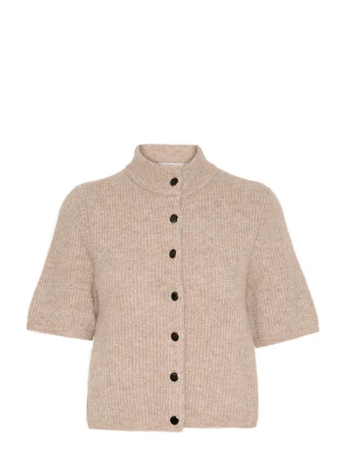 Alphagz Ss Short Cardigan Noos Gestuz Beige
