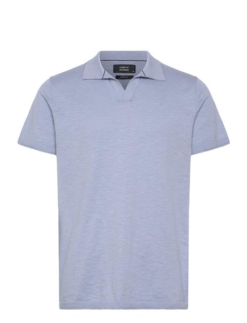 Thomas Knitted Polo Clean Cut Copenhagen Blue