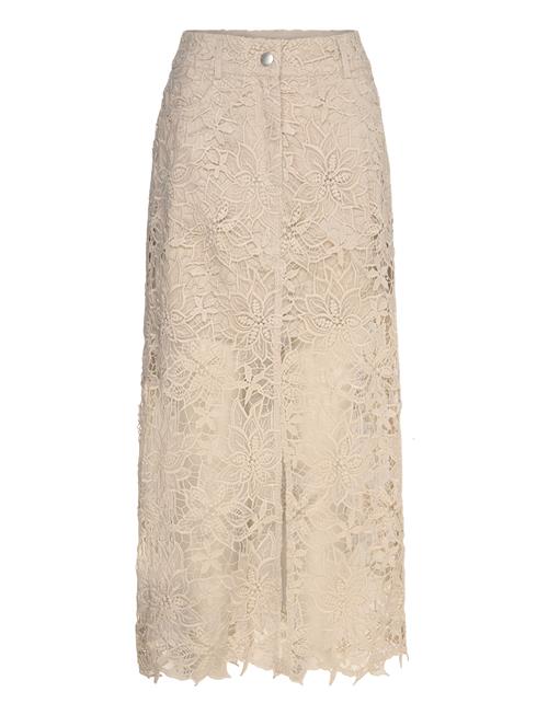 Cmlacey-Skirt Is A Feminine Skirt In A Premium Lace Material With A Short Unders Copenhagen Muse Beige