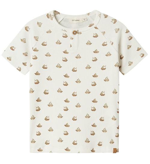 Lil Atelier T-shirt - NmmLavo - Coconut Milk m. Både