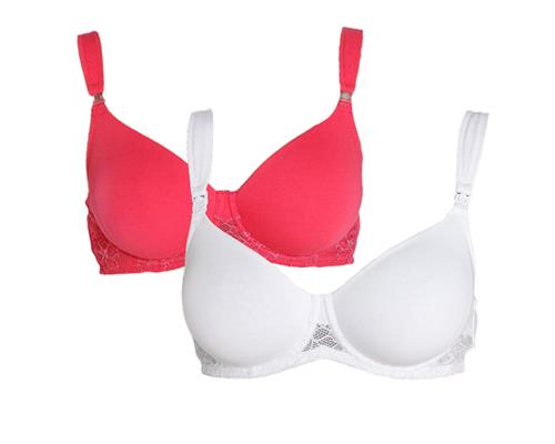 Se PETITE FLEUR Amme-BH  cranberry / hvid ved About You