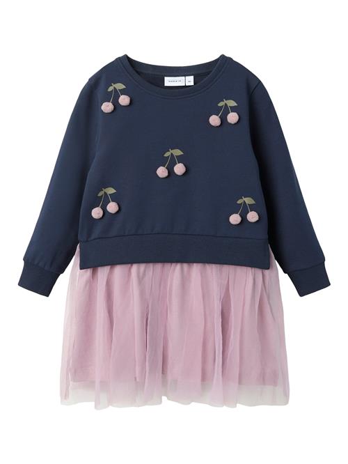 NAME IT Kjole 'NMFBjanca'  navy / oliven / lysviolet