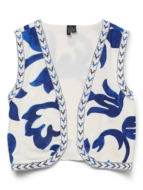 VERO MODA Vest 'VMBrenda'  blå / offwhite