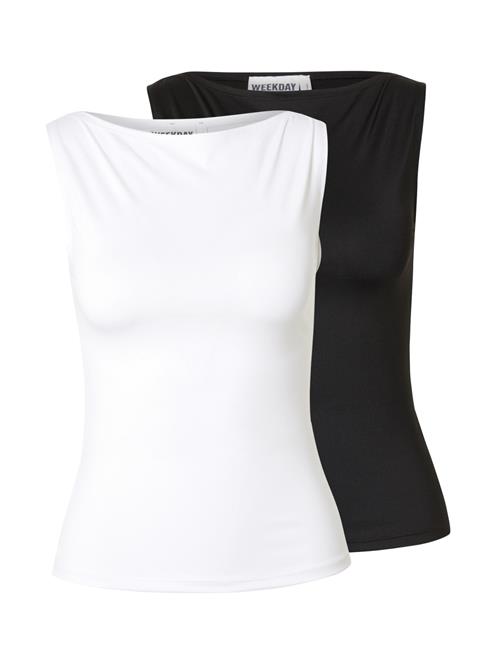 WEEKDAY Overdel 'Annie'  sort / offwhite