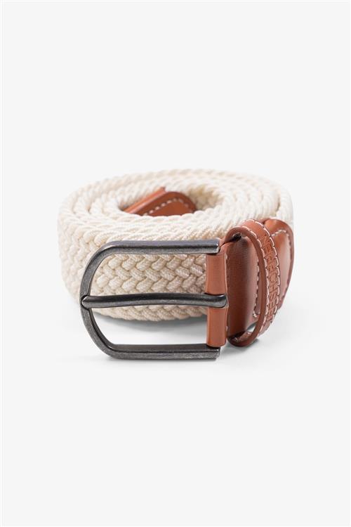 Elastisk Bælte - Lys Beige - 90-cm - TeeShoppen