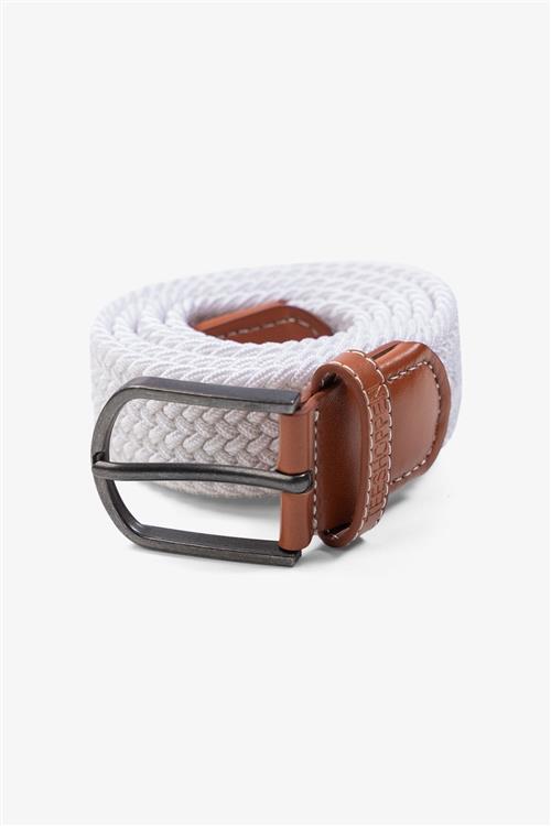 Elastisk bælte - Hvid - 115-cm - TeeShoppen