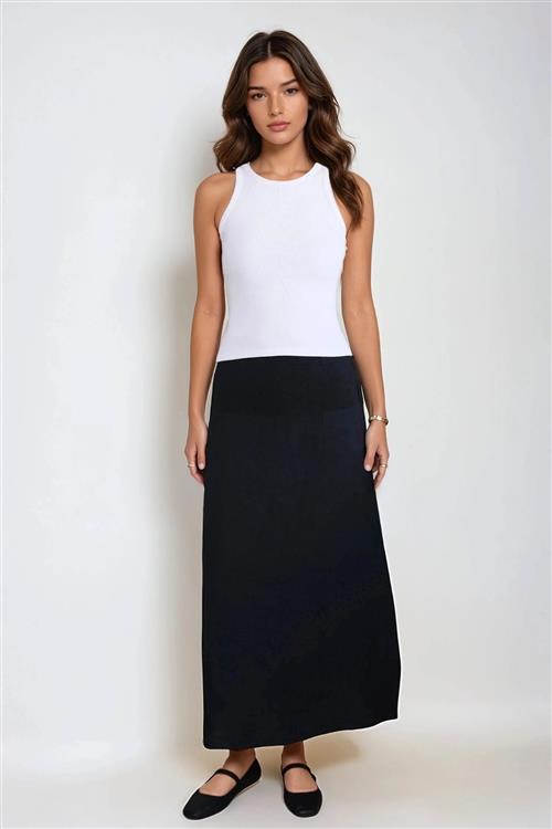 Linn Smock Ancle Skirt - Sort - M - Vero Moda