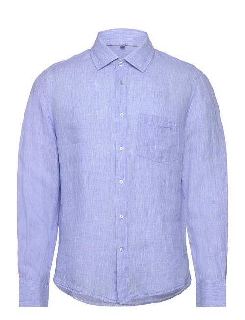 Classic Fit 100 Linen Shirt Mango Blue