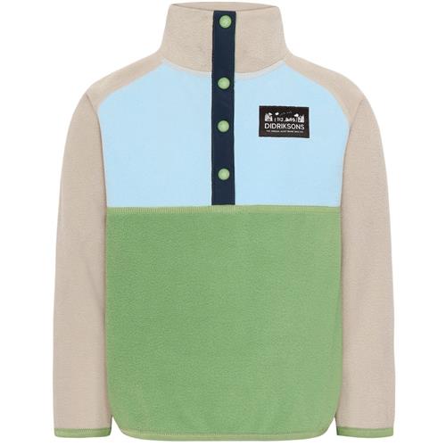Didriksons Monte Kids 4 Halvknappet Fleecetrøje Algae Green | Grønn | 80 cm