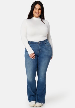 BUBBLEROOM Tove High Waist Flared Superstretch Medium blue 34