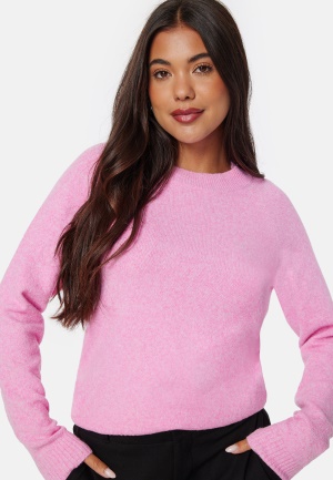 VERO MODA Vmdoffy LS O-Neck Blouse Fuchsia Pink Detail:MELANGE XS