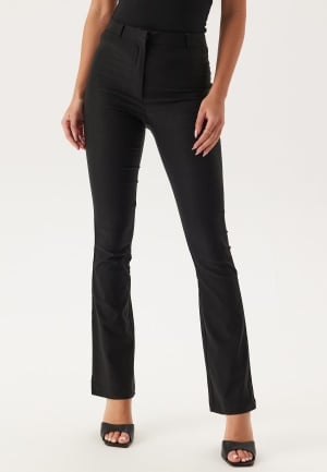 BUBBLEROOM Everly High Waist Stretchy Flared Trousers Black 44