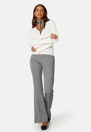 BUBBLEROOM Francine Trousers Black/White/Checked XS