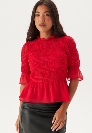 BUBBLEROOM Shannon Smock Blouse Red XS