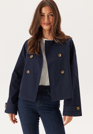 Se ONLY Onlapril short trenchcoat Night Sky L ved Bubbleroom