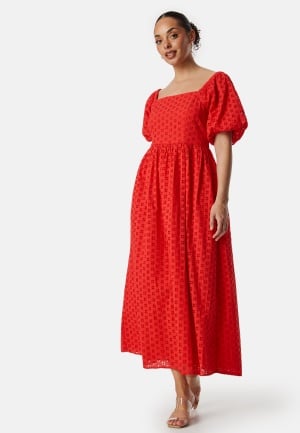 SELECTED FEMME Slfanelli On Off Ankle Dress Flame Scarlet 36