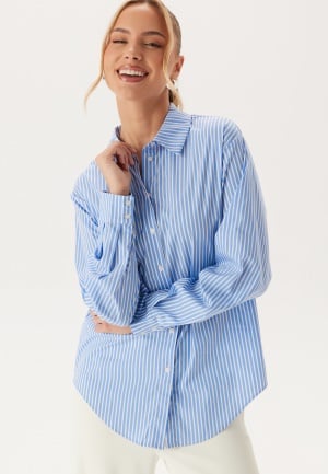 Object Collectors Item Objtutta Lo L/S Shirt Cornflower Blue Stripes:White 36