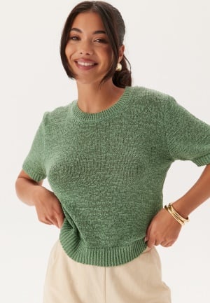 BUBBLEROOM Knitted Short Sleeve Sweater Green XS